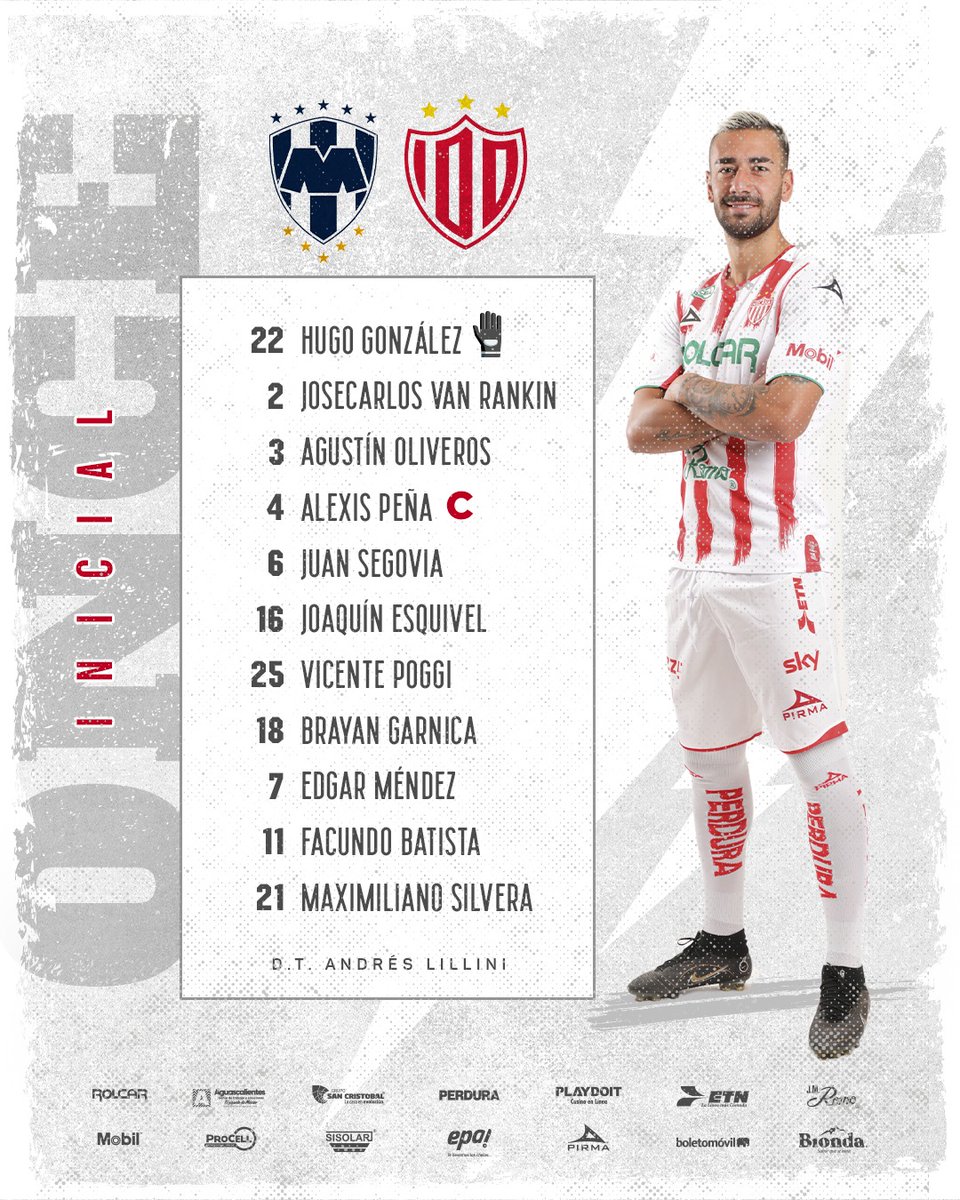 CACHARCOSMX's tweet photo. 🤠 🆚 ⚡...

Alineaciones. https://t.co/ciVX8ZRubz