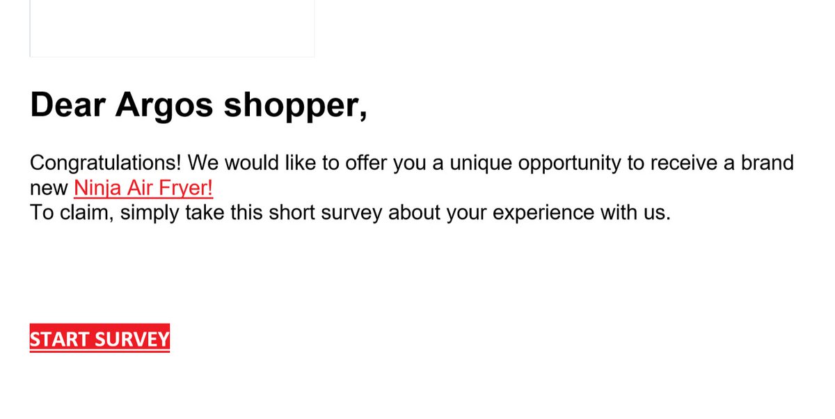 Lootframe's tweet photo. Survey complete, thank you, @Argos_Online. Would it be strange to also ask for a ninja outfit? I like the idea of using a Ninja Air Fryer while dressed as a ninja for total immersion.

Let me know! https://t.co/4xLhWh6Lwc
