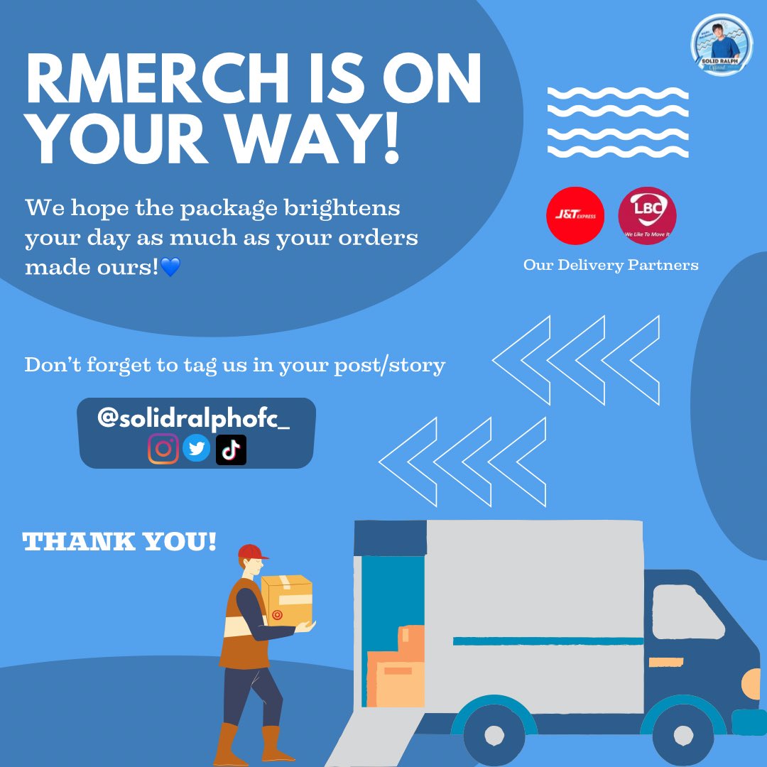 solidralphofc_'s tweet photo. Your package is on the way!🚚
THANK YOU FOR SUPPORTING RMERCH💙
Don’t forget to tag us in your post / story.
TC RMerch Edition soon👀
#RalphMalibunas @ralphhmalibunas
#RMerch #SolidRalphOfficial https://t.co/vhnd8jiPPH