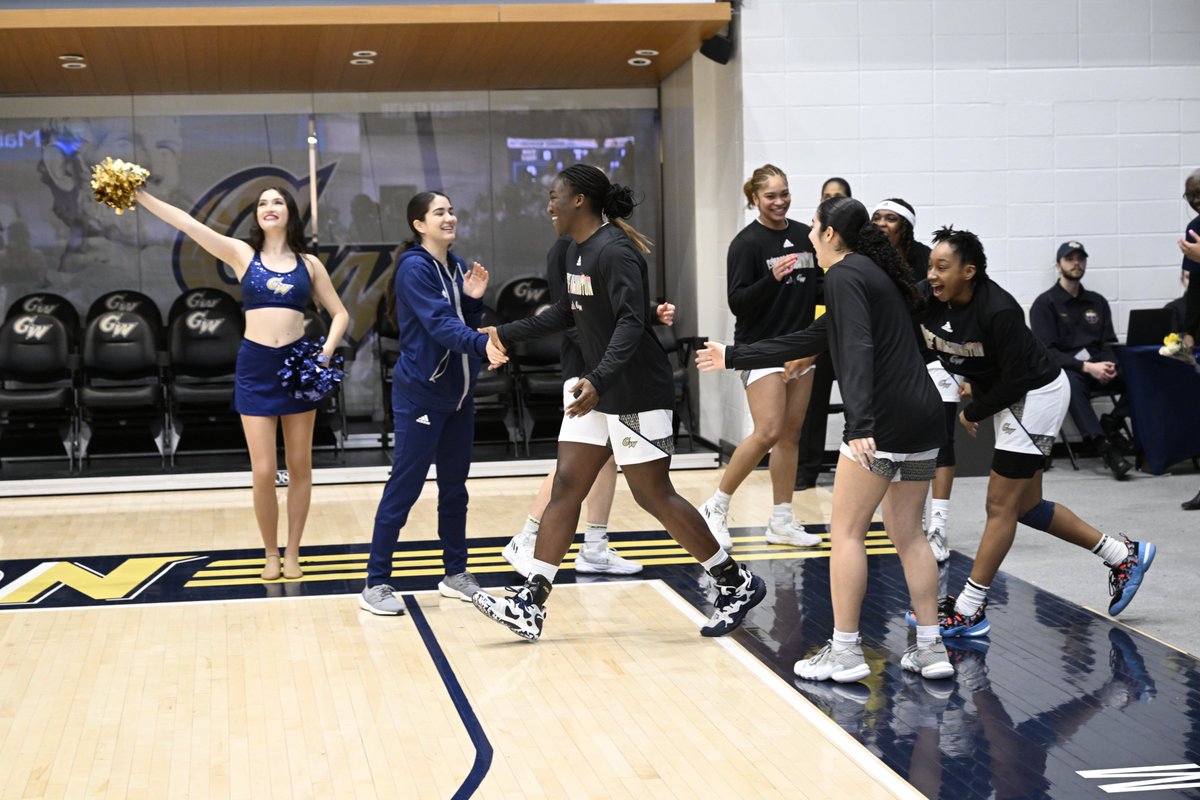 GW_WBB's tweet photo. Another satisfying Saturday at the Smith Center 💙💛

#RaiseHigh https://t.co/nkg4bFKPTN