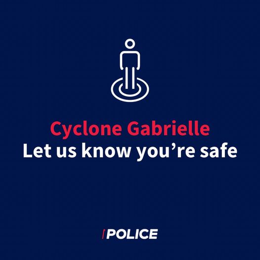 NZcivildefence's tweet photo. @nzpolice are urging people who have been affected by Cyclone Gabrielle to register that they are safe online, https://t.co/BMl3wOza4E

If you have made contact with someone who you previously reported as uncontactable remember to update your report here, https://t.co/jGdt7SBaMJ. https://t.co/ZWis4bNFHR