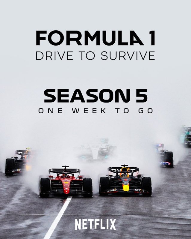 One week to go <a href="/netflix/">Netflix</a> #DriveToSurvive <a href="/F1/">Formula 1</a> #formula1