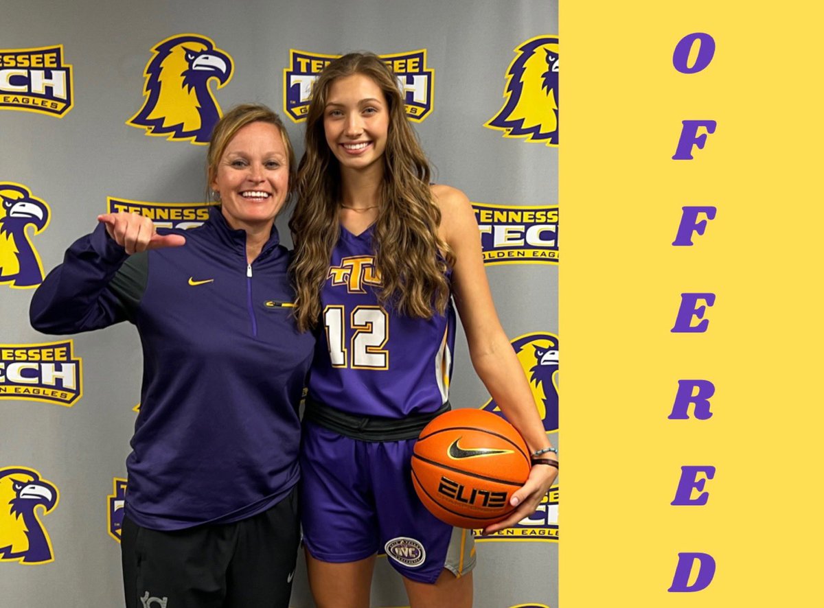 BlairBaugus's tweet photo. After a great visit to Tennessee Tech today I am grateful to have picked up an offer from @kimrosamond! Thank you so much! @CoachMWalls_ @Longrangebomba @JasmineCincore @TTUWBB https://t.co/cqkbNcgOGd