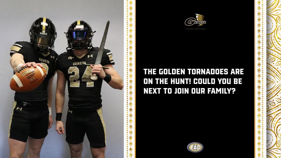 lilboogie001's tweet photo. I am very blessed to receive an offer from @GenevaCollege!! GO GOLDEN TORNADOES! @OLCoachCorrado @CoachMurray47 @TheRealDonahu3 @BHerring60 @NicksWil @DallasDonahue @byron_boogie @DarinMyers3 https://t.co/OSN8uYEdQR