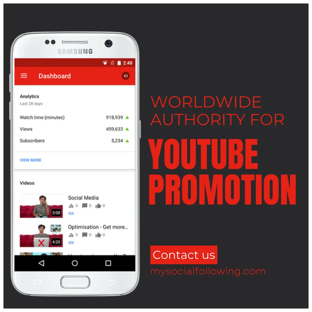 Youtube Marketing services will help you increase your youtube video views to get more people to see your videos.
 
Learn More: mysocialfollowing.com 

#youtubemarketing  #youtube #organicreach #socialmediamarketing