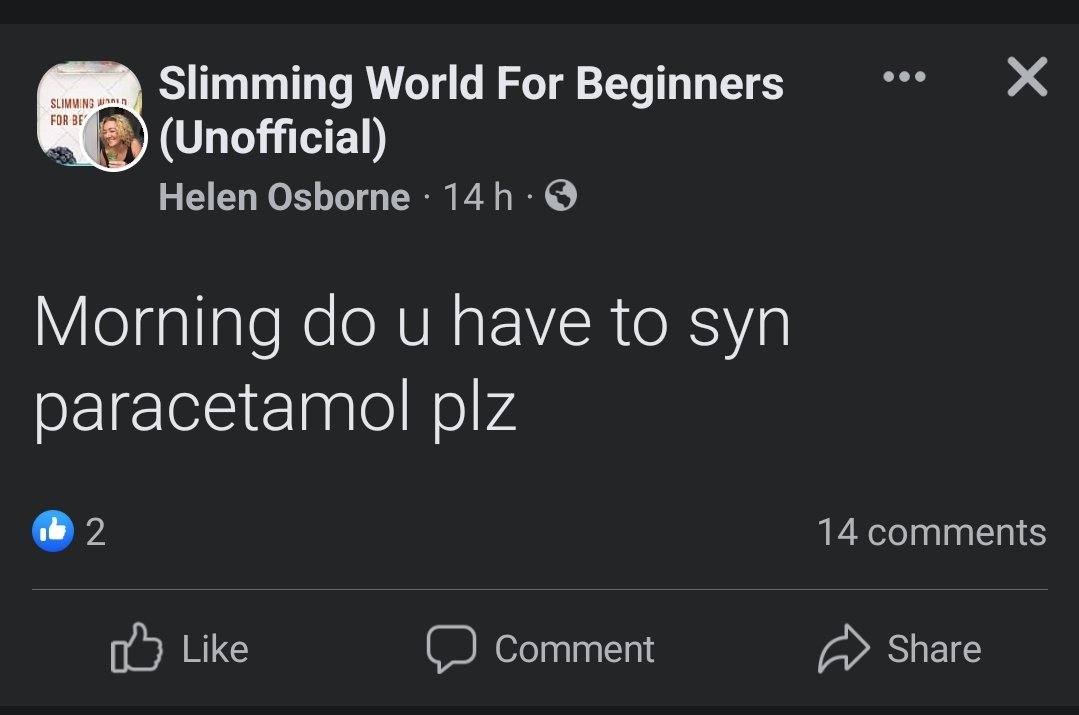 Someone tell slimming world members to grow up