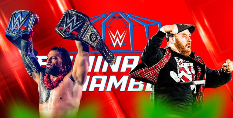 k_rynard's tweet photo. WWE Elimination Chamber set to kick off tonight at 8:00 PM! I hope we see Sami back to his old look tonight! "Hair cut, Beard Trimmed, Roman Pinned!
Put that on a T-Shirt. @WWE #WWEChamber #WWE #WWETheBump #wwemontreal https://t.co/fAf8MIyqdq