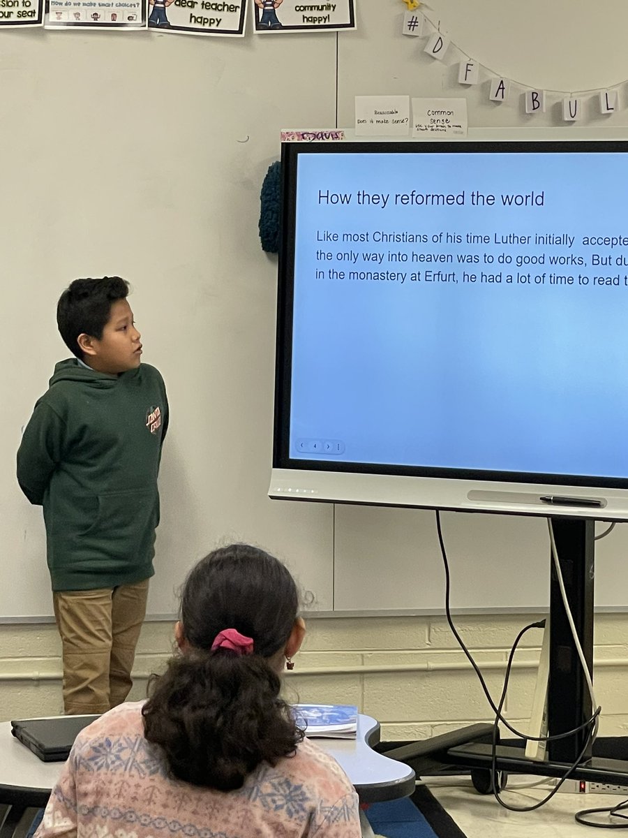 MSTDAVISFAB5's tweet photo. Did someone say celebration ?🎉.           S celebrated their learning abt our Rdg Unit “The Reformation” by sharing presentations about significant reformers and creating stained glass windows. Engagement for the win! More pics to come ! #dfab5 #eaglepride https://t.co/dpZt6D015V