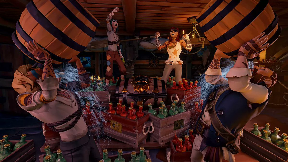 Drinking contest with friends 🤩

#SoTShot theme:Friendship 
<a href="/SeaOfThieves/">Sea of Thieves</a>  #SeaOfThieves