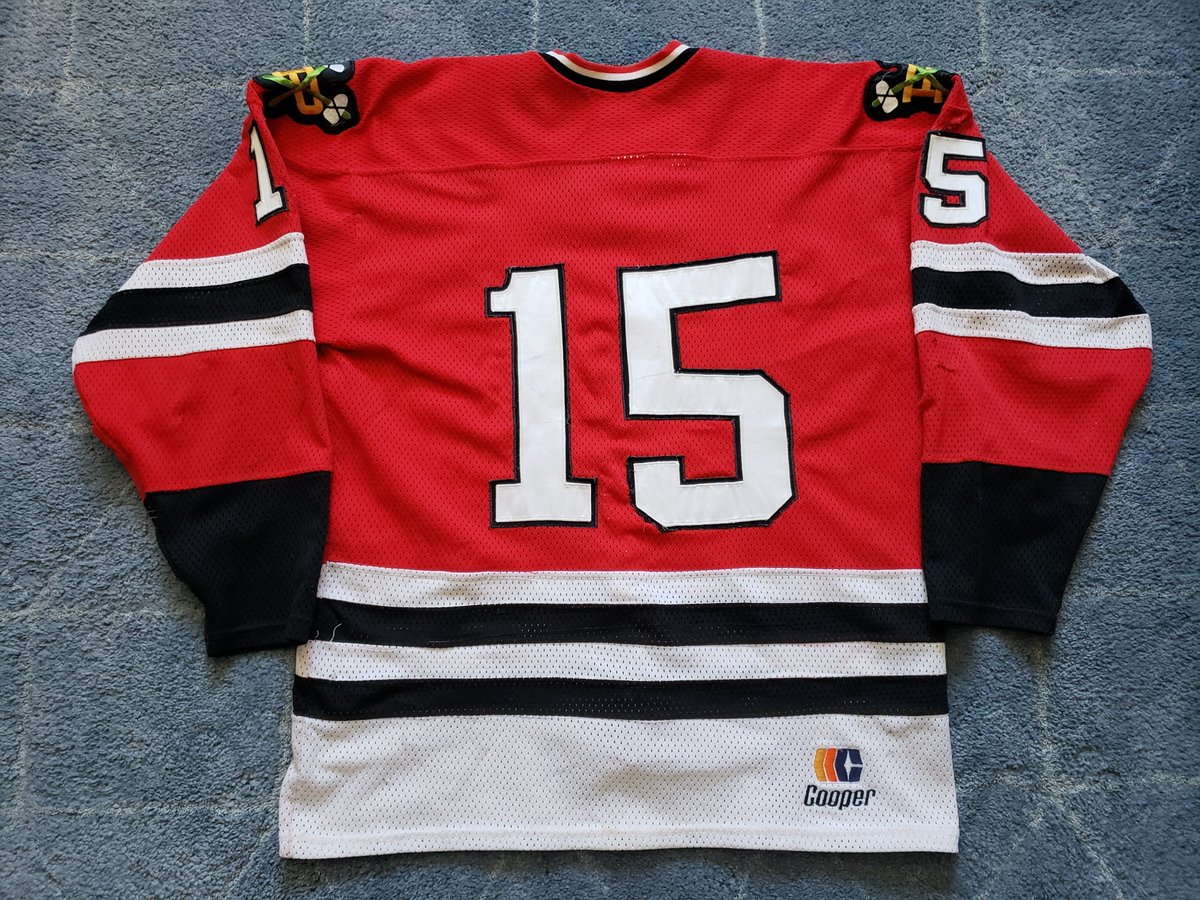2RogueDubRacks's tweet photo. This week we go to the @pdxwinterhawks  for this 1987-88 road red worn by none other than @denholland7. Tons of wear and repairs on this Beauty ! When I saw the Hawks were retiring a # I thought it would be this one 1st.Honored to have this on the Racks!! https://t.co/fTE4fJJV8X