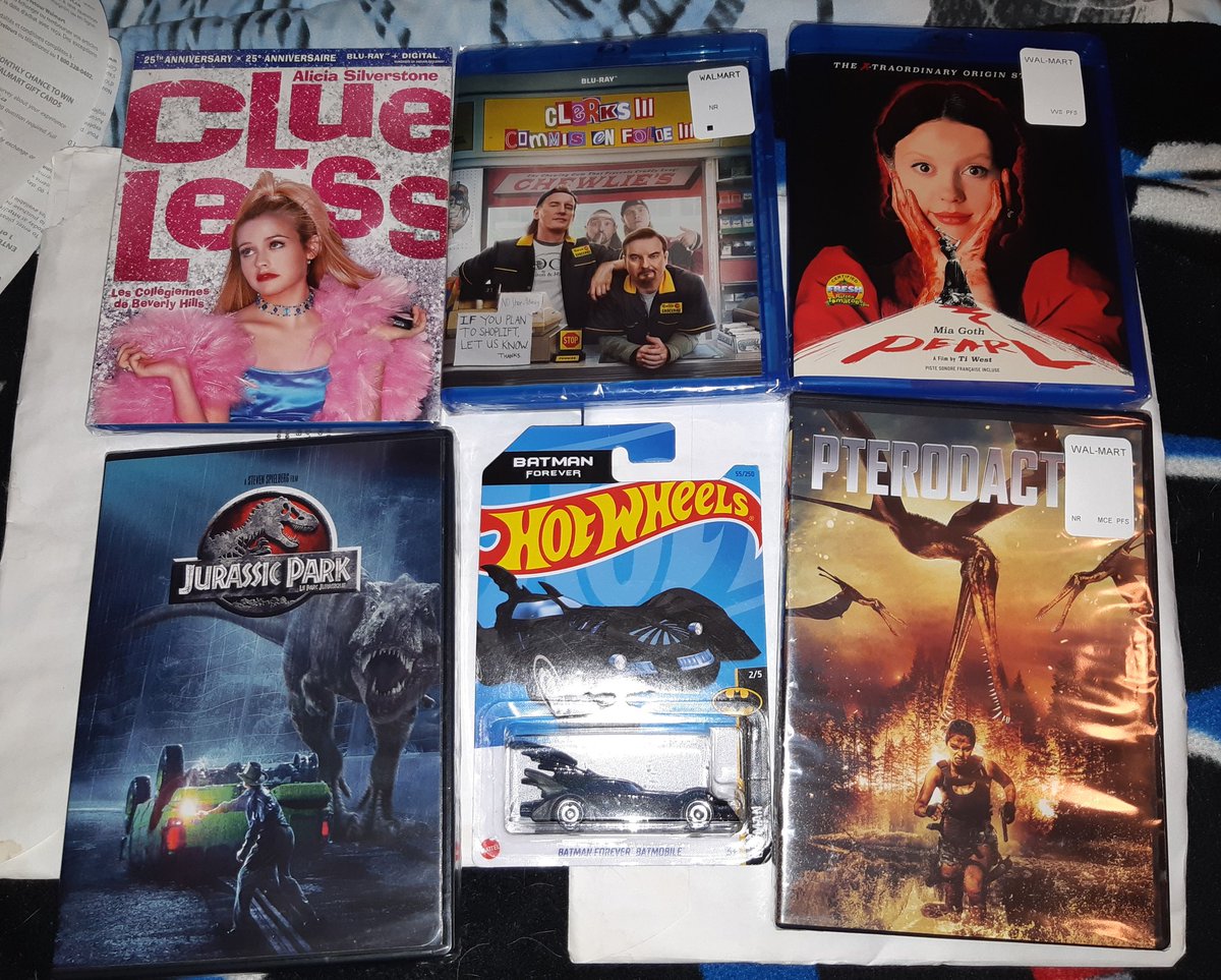 Despite my sudden change to plans, today has ended up a pretty solid day of pick-ups! 

#Pearl #ClerksIII #JurassicPark #Batman #Clueless #Pterodactyl