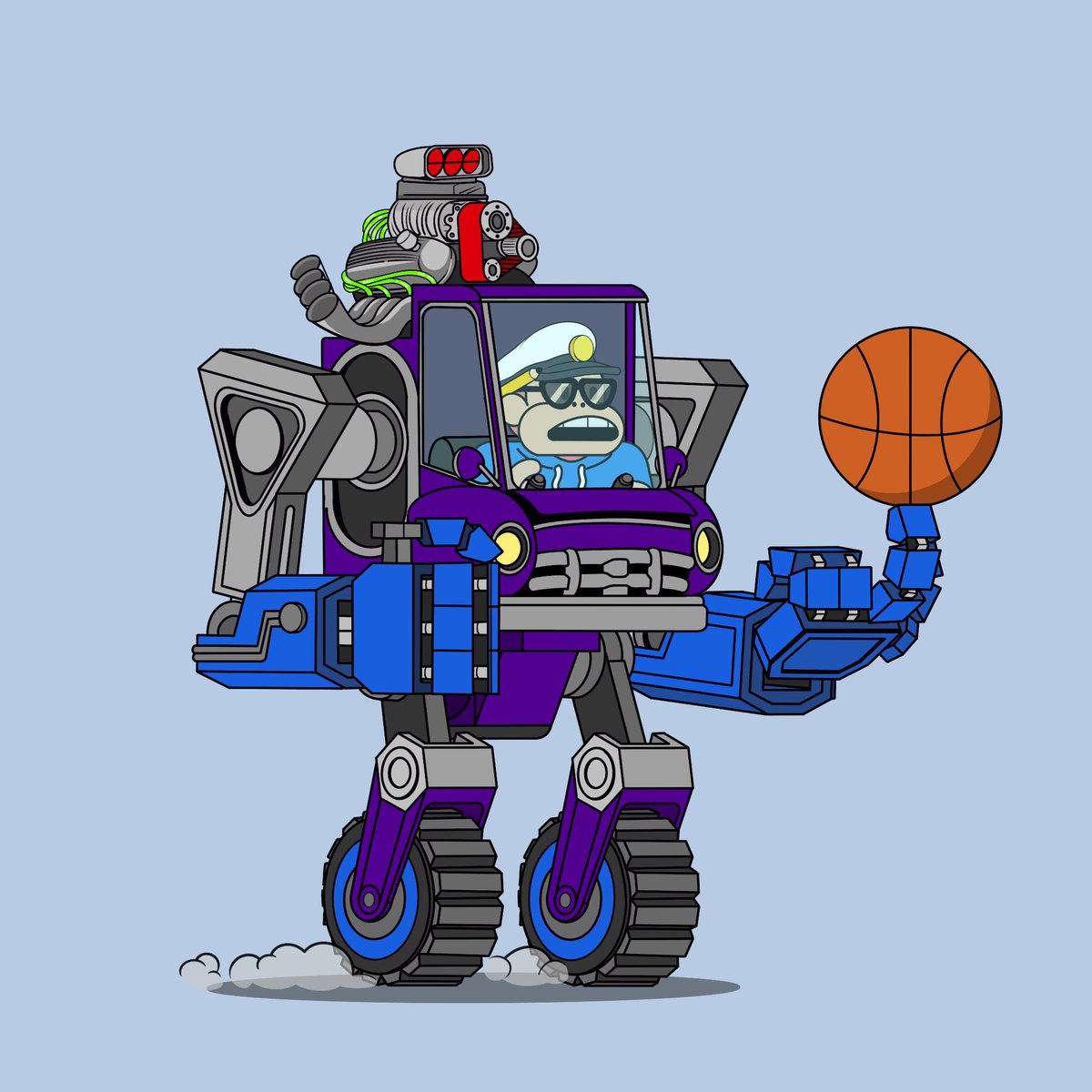 <a href="/IronPawGang/">Iron Paw Gang</a> Here’s my Build-a-Mech submission.. The “hazy purp mobile!” Been working on this since right when the tweet dropped. Even has the outfit from my 3D IF 👀