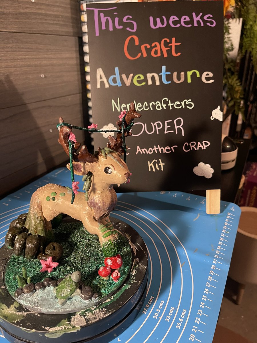 Katsu47664742's tweet photo. My first ever sculpture! Using the #supernotanothercrapkit Thank you @NerdECrafter. I’m planning on a series. The other is in the works. This is Earth. The next one is Fire. https://t.co/aRjkxuS1hw