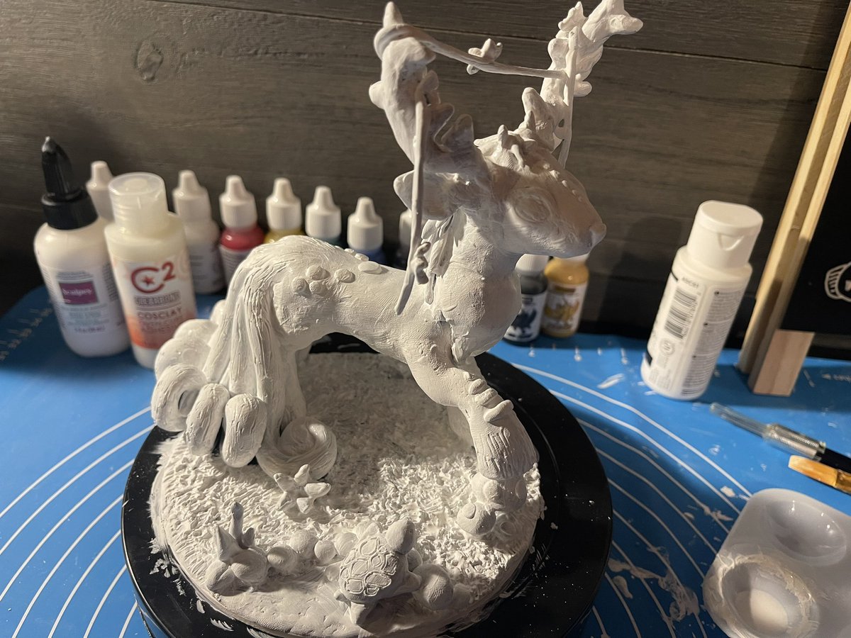 Katsu47664742's tweet photo. My first ever sculpture! Using the #supernotanothercrapkit Thank you @NerdECrafter. I’m planning on a series. The other is in the works. This is Earth. The next one is Fire. https://t.co/aRjkxuS1hw
