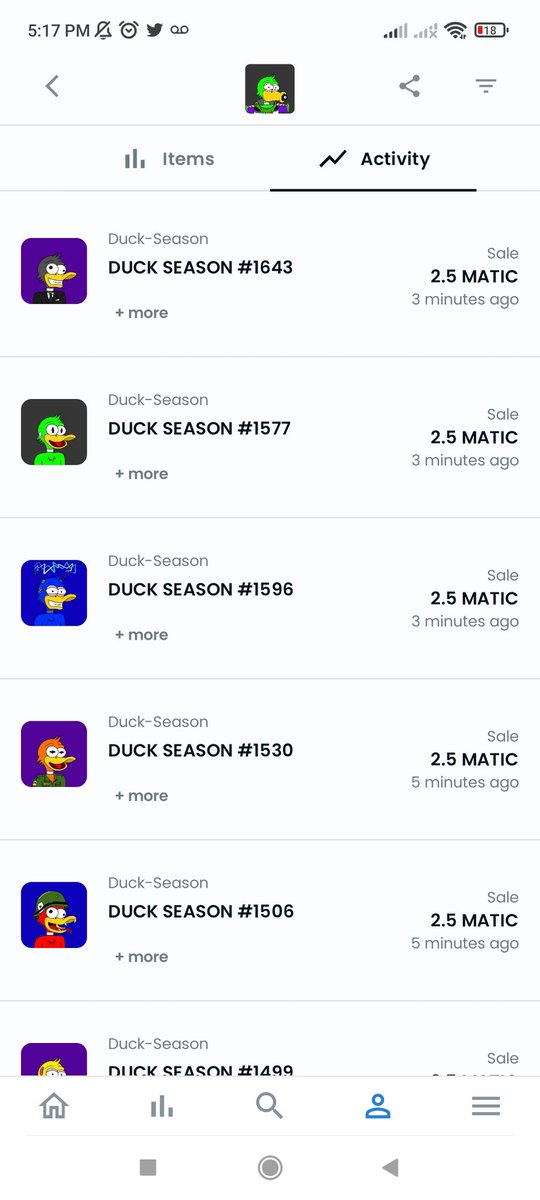 This is Amazing, <a href="/StielHugh/">HughStiel/RoyalFrenchmenHotel Bar Gallery & Events</a> just sweeped 14 Ducks!!! It's an amazing day for the Ducks Season Fam 🤩

#NFT #DuckSeason #NFTCommunity