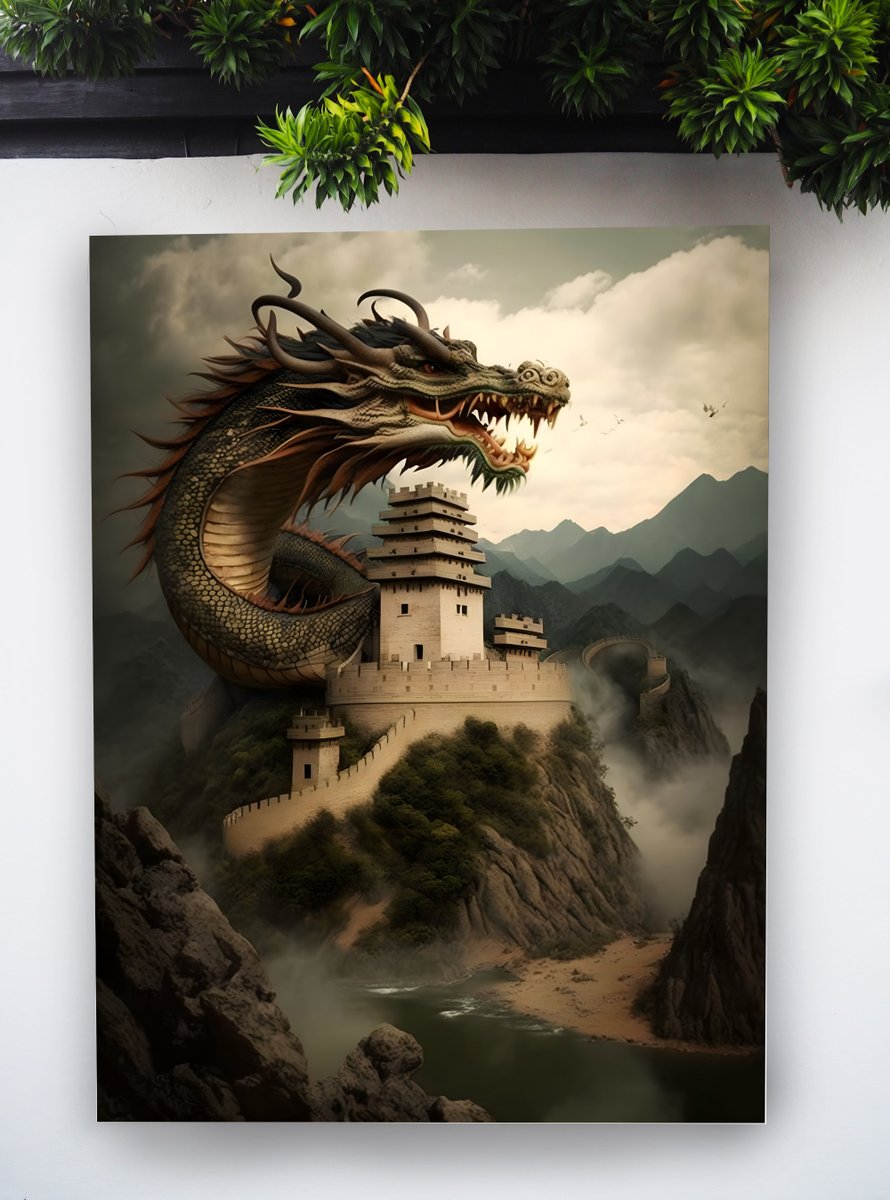 MathiesMichael's tweet photo. Wall and Dragon, China, Digital Art, Kunst, Ai, Download, Prin von ForYourLifeDesigns https://t.co/4QXB79FzY9 via @Etsy https://t.co/M4ZHZJEzv1