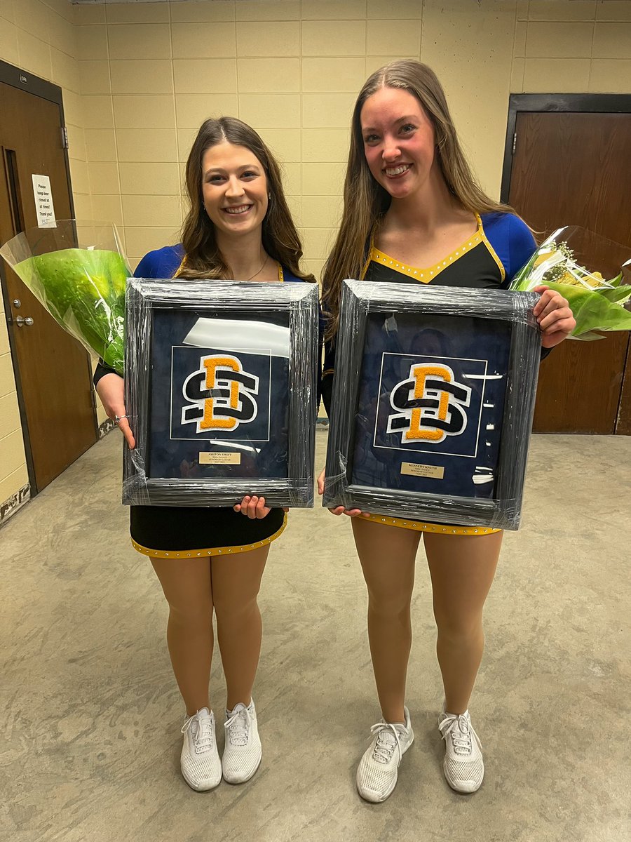 GoJacksDance's tweet photo. Today we took a moment to recognize our two seniors, Kennedy and Ashton! We are so thankful for all their hard work and dedication to our team. They have both displayed incredible talent, leadership, and positivity for the last 4 years. https://t.co/rwbzMZxYsY