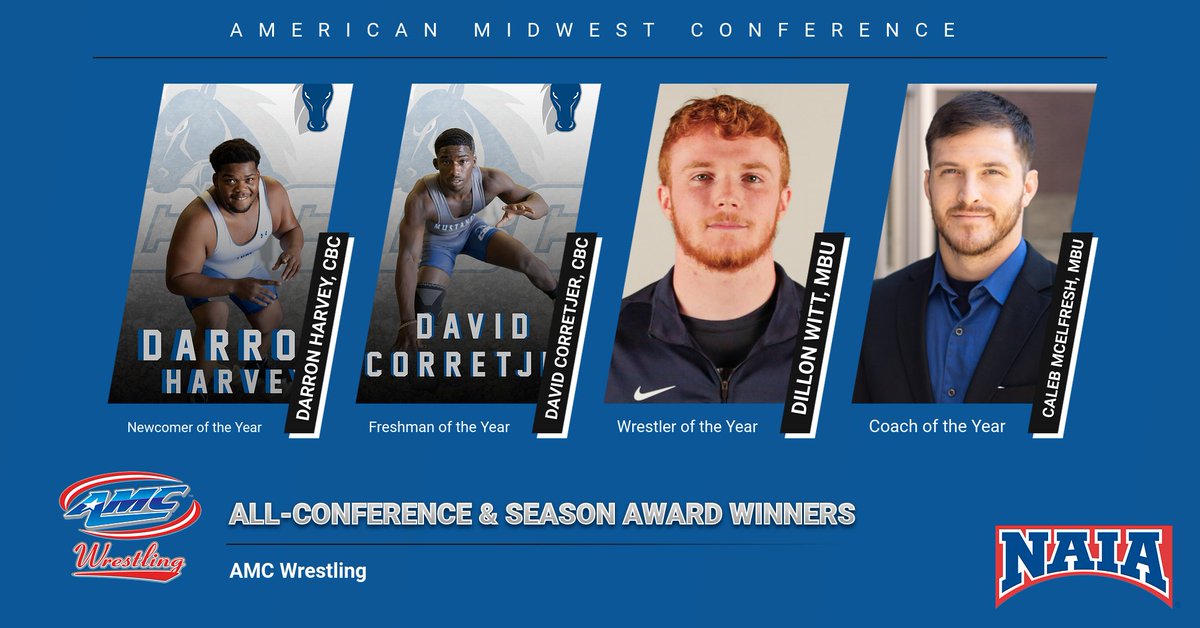 AMCSports's tweet photo. The #AMCWR All-Conference & Season Award winners, including All-Academic and Champions of Character, have been announced!
Read more --> https://t.co/5hyp8XI4oA
#AMCSPORTS #PLAYNAIA https://t.co/8oPI5y30Ng
