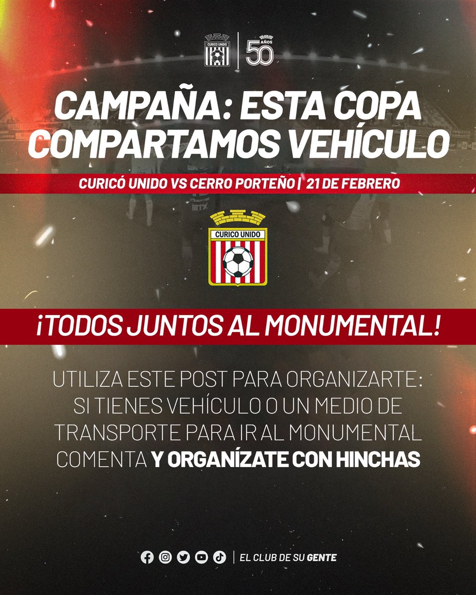 curicounidocdp's tweet photo. ¿Tienes cupo? ¿Buscas movilización? Entre todos nos ayudamos 🚗

Usemos este tuit exclusivamente para que hinchas puedan organizarse, compartir vehículo y todos juntos ir a nuestro debut copero 🤍❤️ https://t.co/o5LDu8t37p