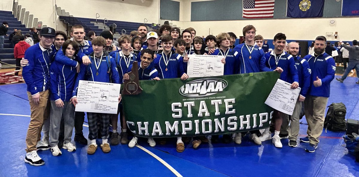 SHSBDevils's tweet photo. Division 1 State Champions and Dual Meet Champions, Salem Blue Devils!            ⁦@SalemSchoolDist⁩ ⁦@SalemHighSchool⁩ https://t.co/710yiI13t0