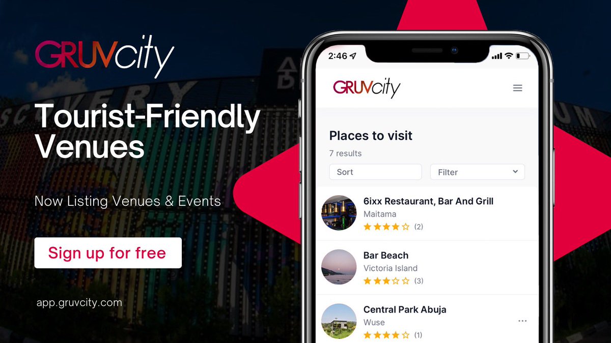 GruvCityNG's tweet photo. #TouristFriendlyVenues now listing https://t.co/ITf7zWO1Ky https://t.co/KvITvag5lf