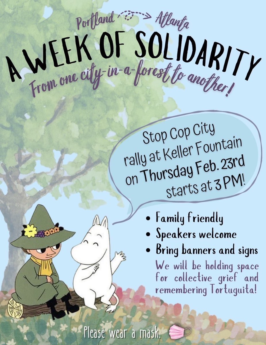 FredTheFriendly's tweet image. 4 events coming up in PDX for the week of solidarity with “Stop Cop City” protesters in Atlanta. Show up to what you can!

 PDX 💚 ATL