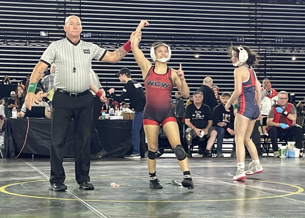 wiaawa's tweet photo. 2023 WIAA 1B/2B/1A/2A Girls 100 lb. State Wrestling Champion:

Mia Zuniga (Toppenish)

@GesaCU @USMC #matclassic https://t.co/nLoccpgl0d