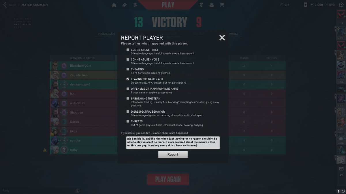 bei afk mates bin ich immer auf 180