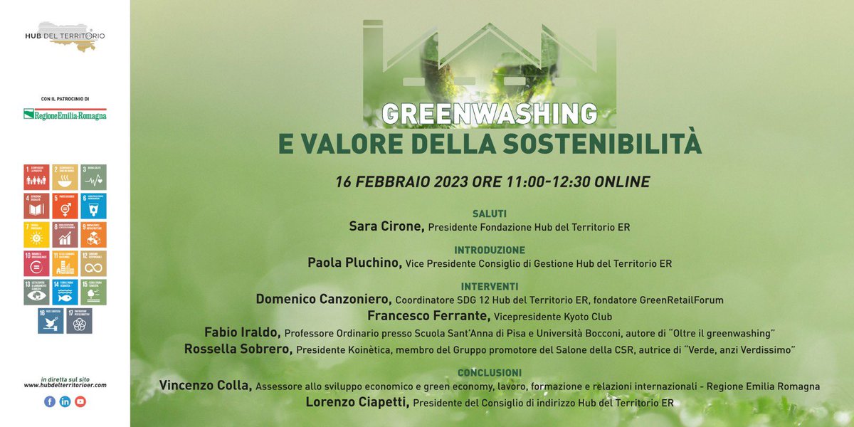 Rivedi il webinar sul greenwashing👉 youtube.com/live/ucOge6fEG…