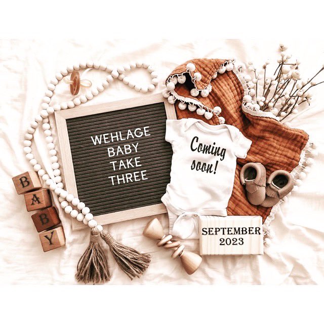 albuckk_'s tweet photo. wehlage party of •five• coming september 2023!

we are over the moon excited to be adding another bundle of joy to our family. 🤍 https://t.co/69rU18d3f1
