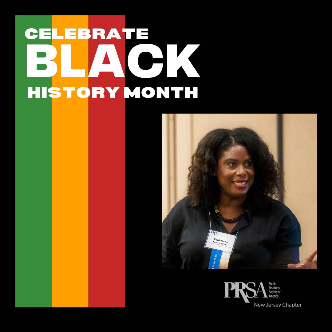 PRSANJ's tweet photo. Our next Black History Month feature goes to @ToniBlakePR1, Communications Director at @NewJerseyCRC and this year’s PR Pro of the Year! We appreciate your contributions to the #PR and #communications field 🙌 🎉. https://t.co/OhneJEVWG6