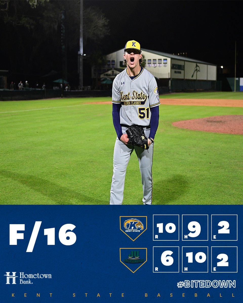 KentStBaseball's tweet image. Hey, @NCAABaseball , if you win in 16 innings, does it count as more than one win? Asking for a friend. 

#BiteDown