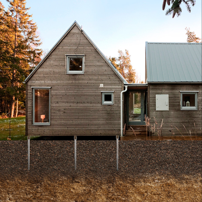 Ever wondered if you could build your team cabin without poisoning the environment with Cement foundations? 
The answer is a BIG GREEN YES!! 

Our award winning ground screws are the perfect foundation for your EcoFriendly projects!