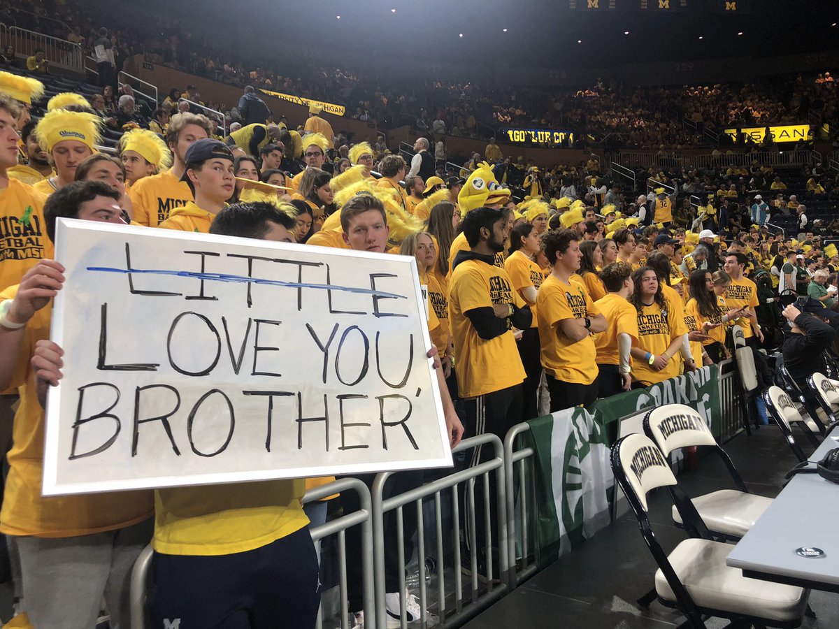 Front and center in Michigan’s students section.