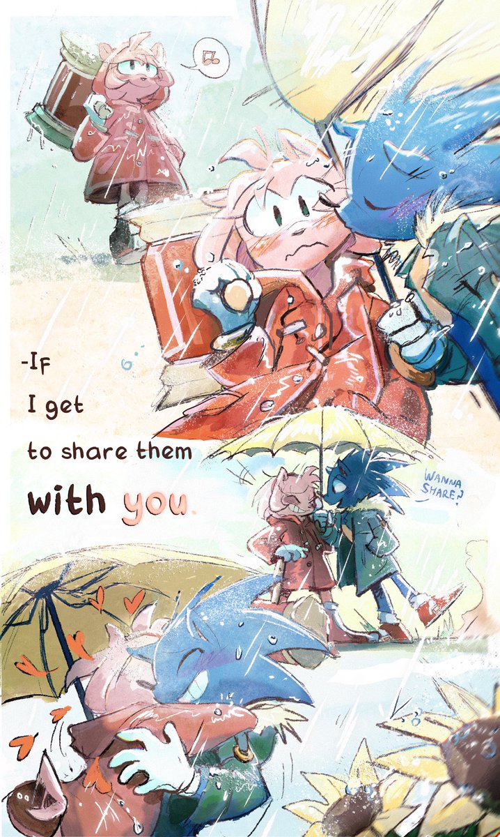 _rat_riot's tweet photo. “Wishes”
Little comic based on that one line Sonic might say when it rains in Frontiers (you know the one). #sonamy https://t.co/y0paG6brNA