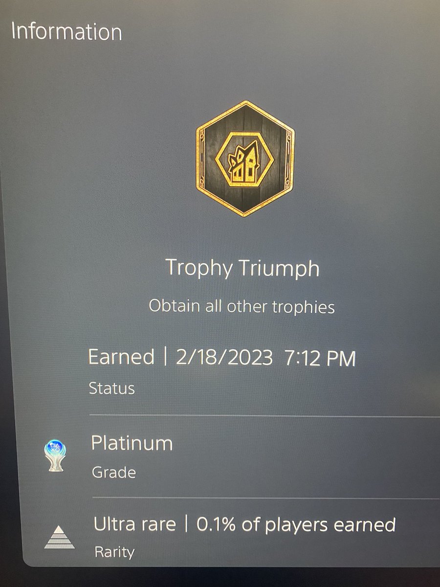 TryFoli's tweet photo. 63 hrs later, we got it 🏆💍 #HogwartsLegacy https://t.co/gOcJP6gPSn