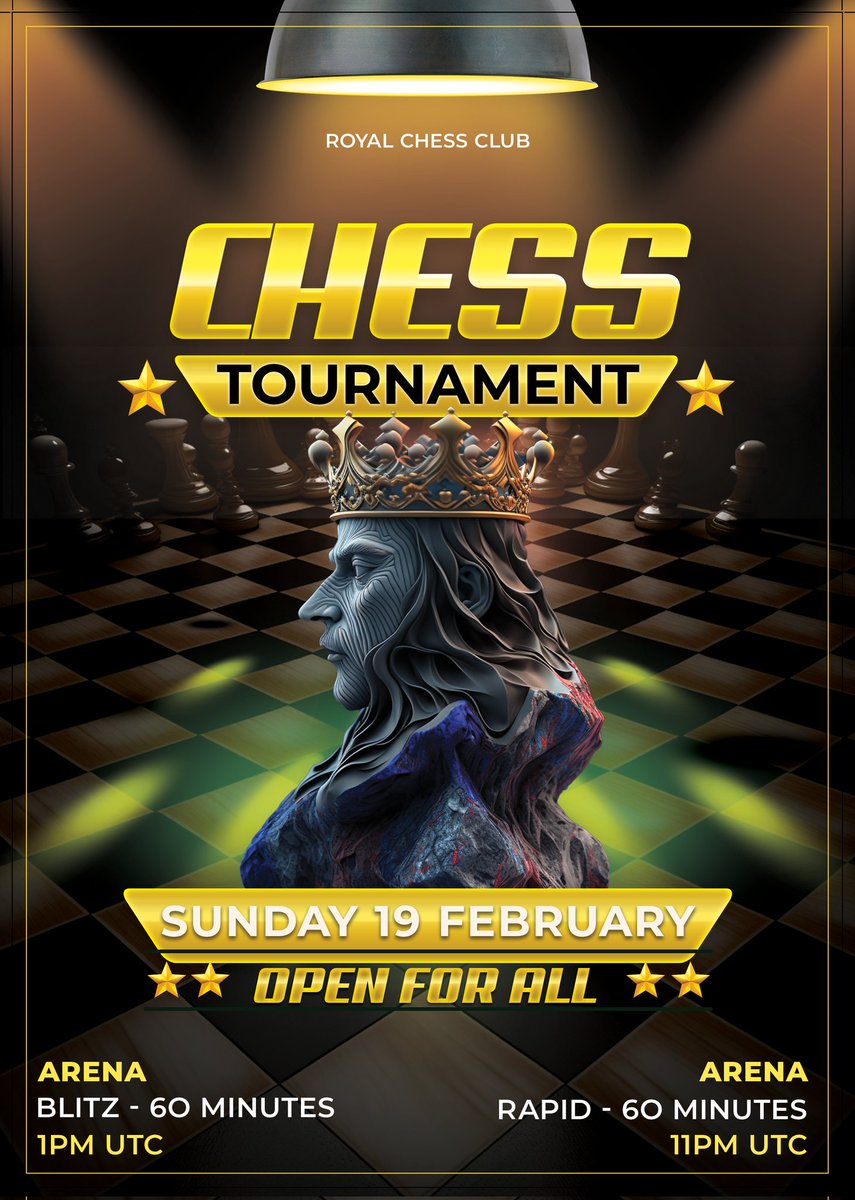 Royal_ChessClub's tweet photo. @benjamincowen Hey Ben: we are always looking for chess masterminds.

We're hosting a tournament on our Discord server this Sunday and we'd love for you to join us, if you'd have the time.

Look forward to seeing you on our Discord or you can DM us too!

#RCC #Cardano #NFT https://t.co/7aA63HKDN9