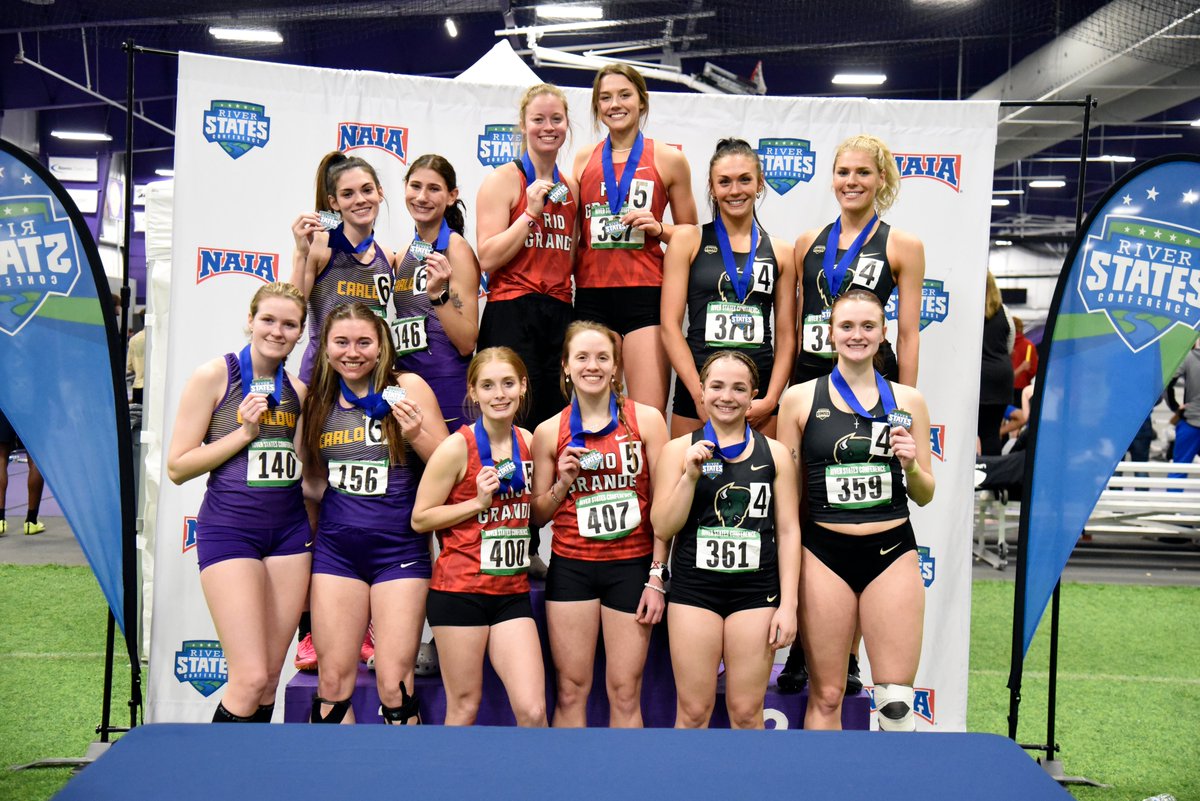 RiverStatesConf's tweet photo. #RSCTrack -- Women's 4x400

1. Rio Grande 4:09.36 (MEET RECORD)
2. Carlow 4:14.58
3. Point Park 4:17.77

#RSC #NAIA https://t.co/vl9hjnodXo