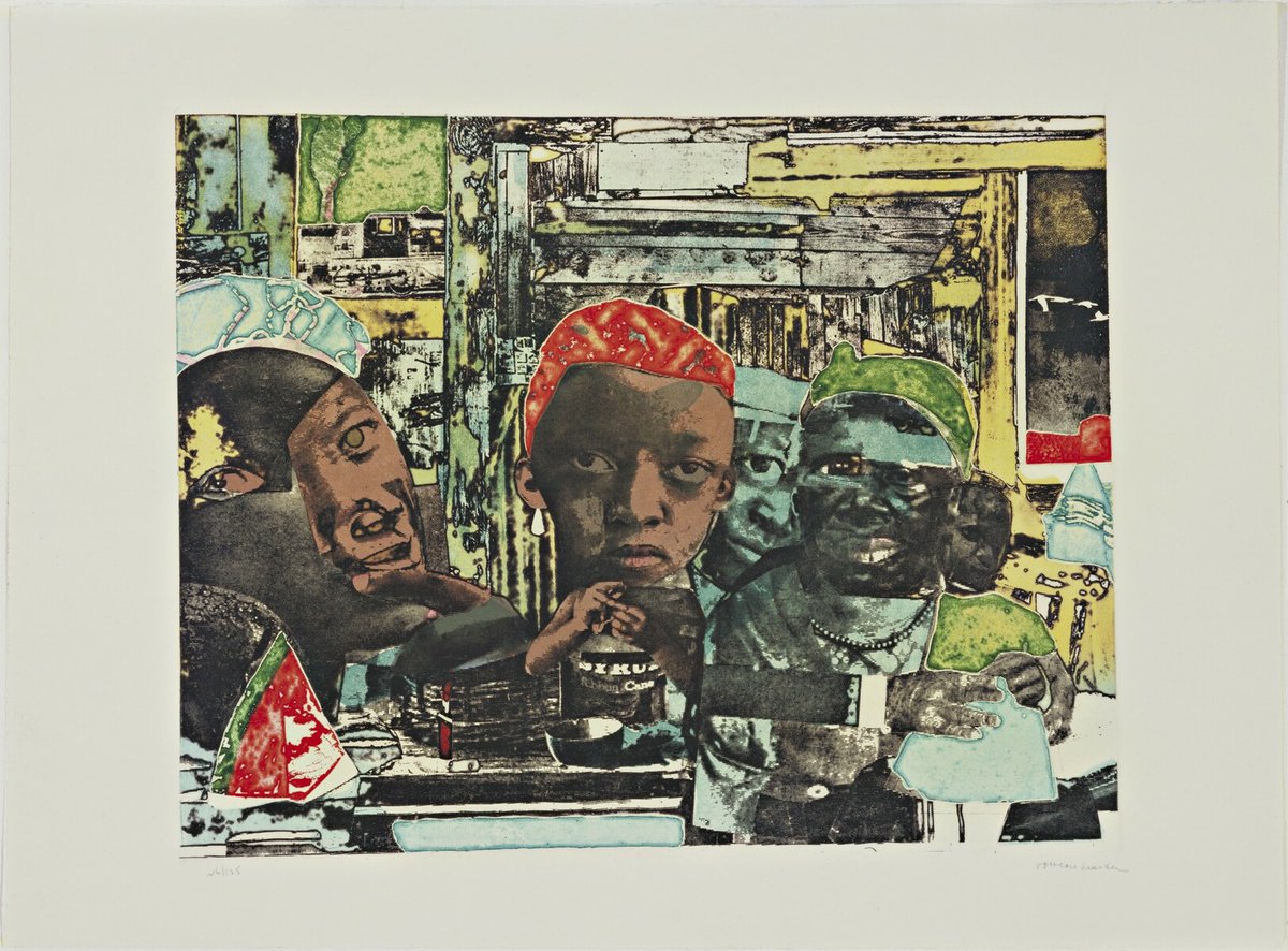 Romare Bearden, The Train, 1975 #museumofmodernart #romarebearden moma.org/collection/wor…