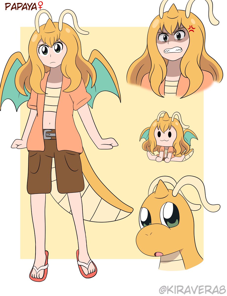 Kira (◕ᴥ◕)✨CEO of bonks on X: "Hiya Papaya! gijinka of Kira's Dragonite :>  #PokemonScarletViolet https://t.co/TaBJzhoHhP" / X