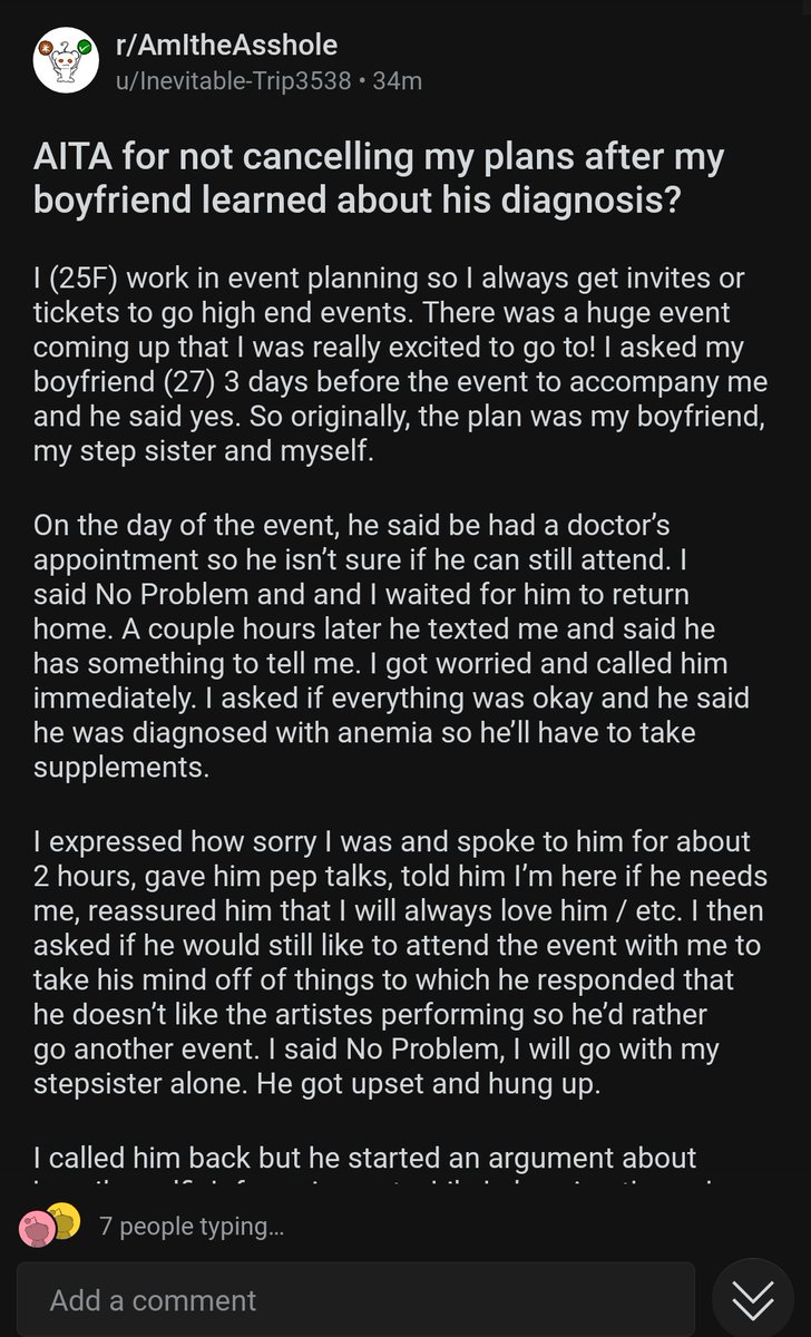 MemeVVitch's tweet photo. The second paragraph of this AITA post is maybe the funniest paragraph I have ever read in my life https://t.co/ozvhuDWnbj