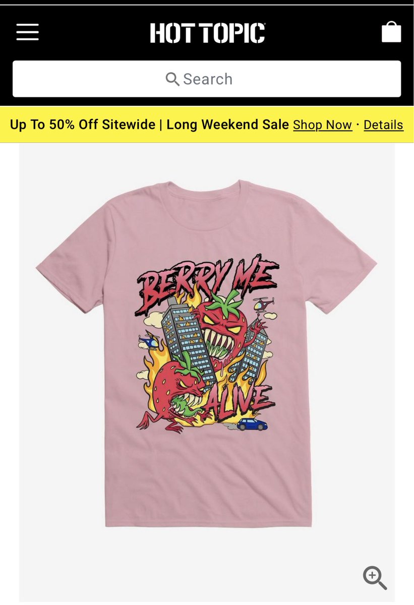 CaswellCharles's tweet photo. Yo @HotTopic, why do you have to rip-off smaller businesses? https://t.co/RxdLBnwaq7