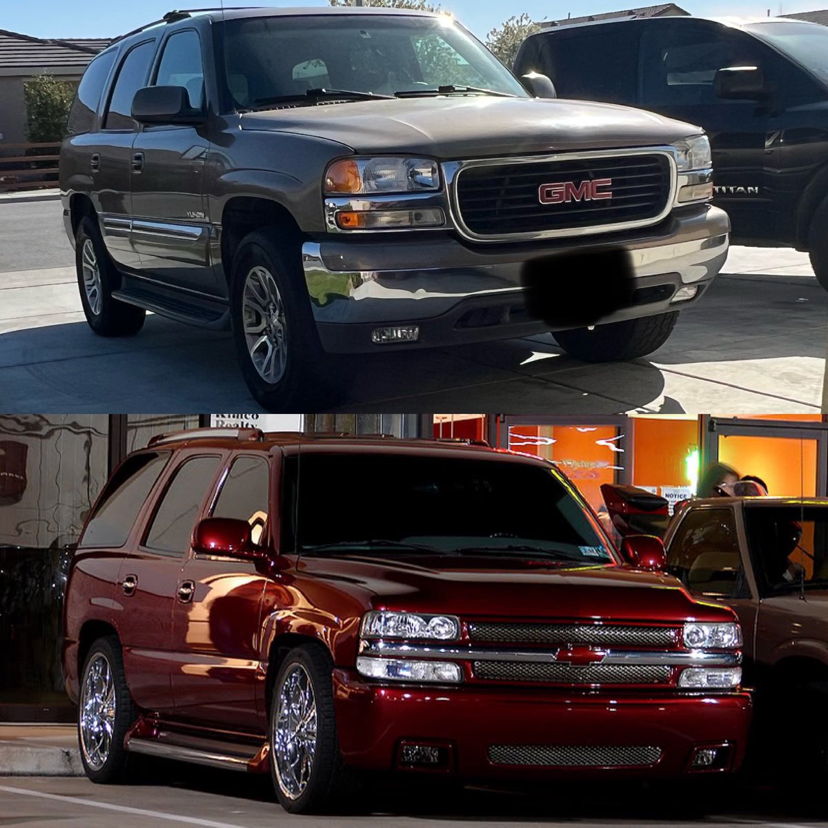ErikaMo42313705's tweet photo. Can I do it? 😝 I will be transforming this 2003 Yukon to a G 😉 I’m fkn excited #trokiando #trokas #cars getting that paint job for the low 💯 https://t.co/jCRftJ6sz9