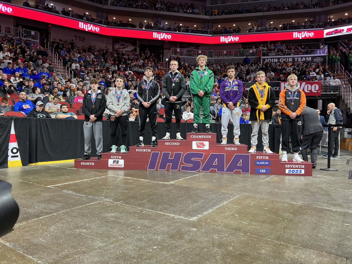 2023 IHSAA 2A 120 State Place-winners #iahswr #State23