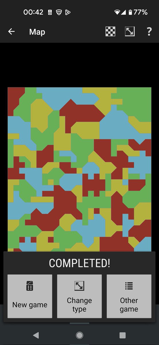 KeithMansfield's tweet photo. How many colors do you need for a map where no bordering nations are the same color? The #FourColorTheorem was enormously controversial in mathematics as the very 1st "proof by computer" back in the day. Enjoy playing this puzzle game to see it in practice https://t.co/NdDzqxcubD https://t.co/lgPagWcJkl