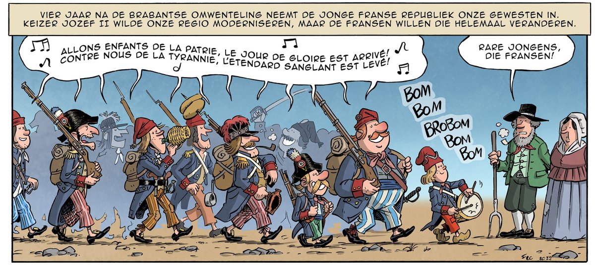 stripland_BENL's tweet photo. Gefascineerd door #HetVerhaalVanVlaanderen? De twee bijhorende graphic novels door #HarryDePaepe en #FrodoDeDecker, die schitterend tekenwerk aflevert, zijn bij elke stripboer verkrijgbaar. Kloeke HC-uitgaves, waar voor je geld! #TomWaes #EEN #VRT #DeMensen #Standaard https://t.co/bA4X5GJjVw