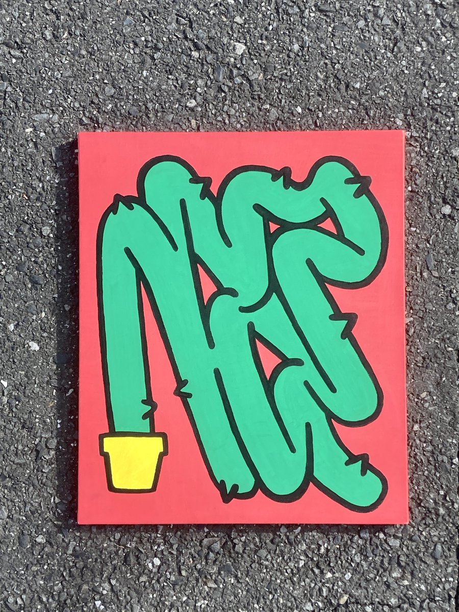 サボテンの絵を描きました