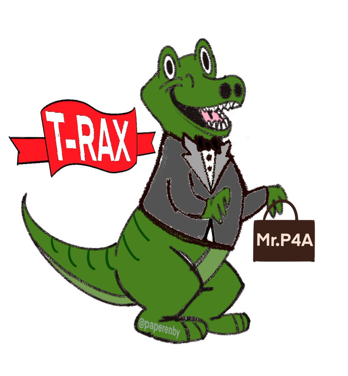 PaperEnby's tweet image. T-Rax is here #p4a2023