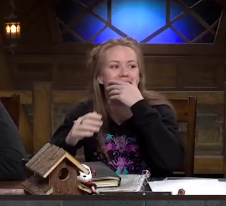 yangpanic's tweet photo. Mandatory appreciation post for marisha's reaction to keyleth saying she'll fight alongside them
#CriticalRoleSpoilers https://t.co/yjBAcoHWzH