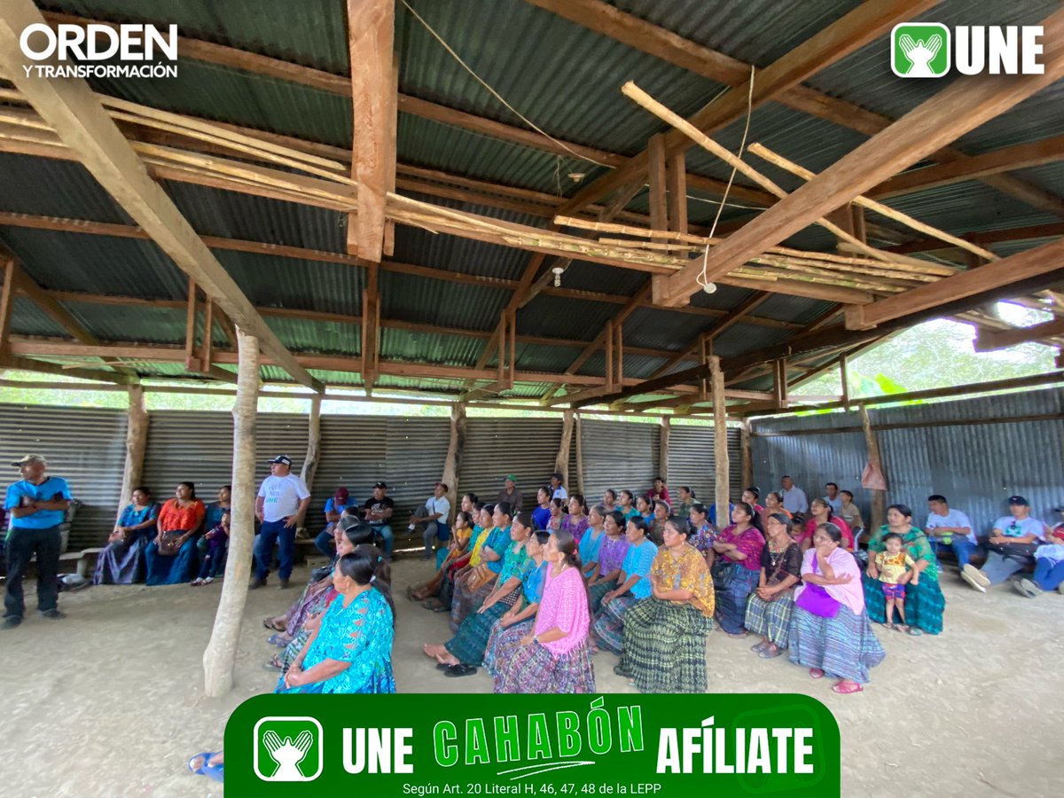 UNECahabon's tweet photo. Cada dia se confirma que la UNE es el partido mas grande de CAHABÓN 💚👐🏻
UNE el partido de la Gente!!! 🟢

ÚNETE a la Gran Familia UNE 💚👐🏻

Artículo 20 Literal h) Ley Electoral y de Partidos Políticos https://t.co/86dSIz7eWH